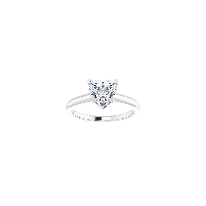 Platinum Engagement Ring with a Heart Diamond