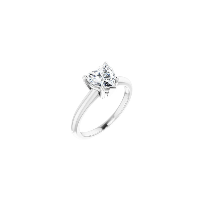 Platinum Engagement Ring with a Heart Diamond