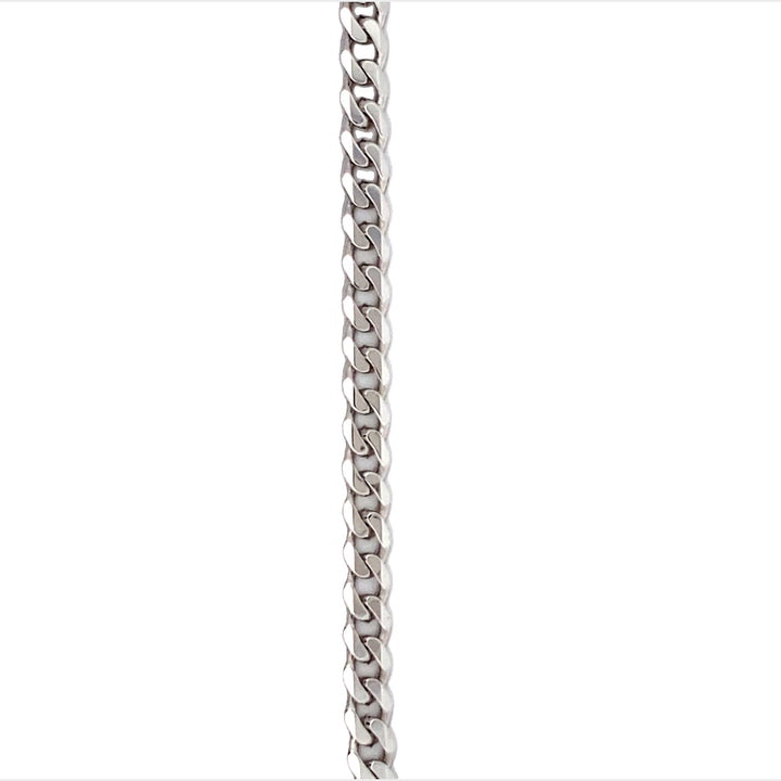 Sterling Silver Rhodium Plated Classic Curb Chain 5.3 mm