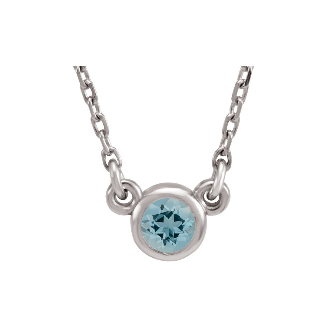 Aquamarine Necklace in Sterling Silver