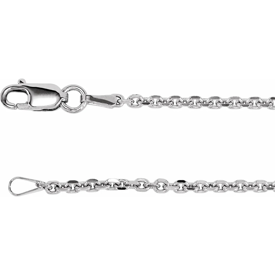Diamond-Cut Cable Chain in Sterling Silver