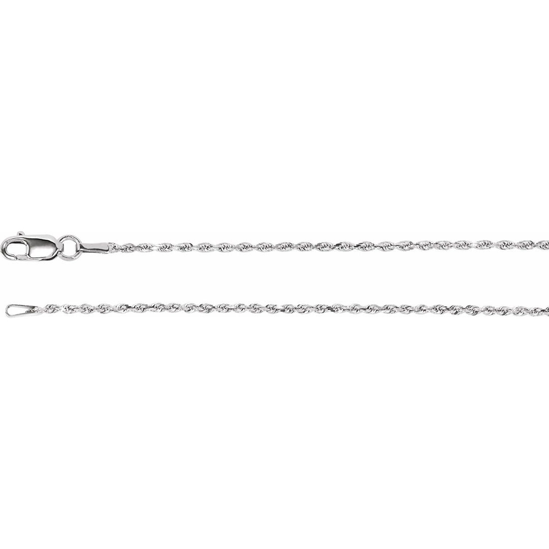 Diamond-Cut Rope Chain in Sterling Silver