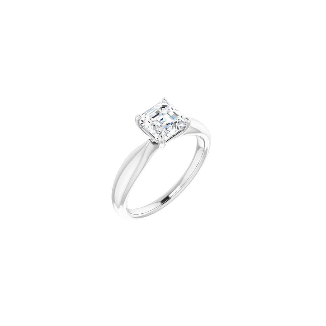 Platinum Engagement Ring with an Asscher Diamond