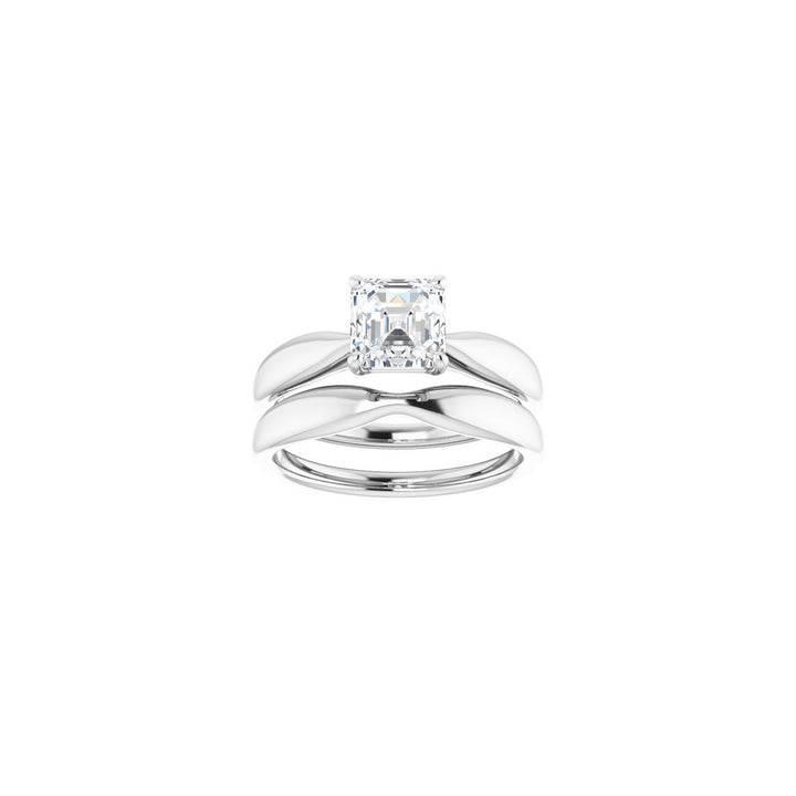 Platinum Engagement Ring with an Asscher Diamond
