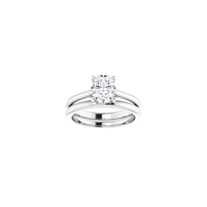 Platinum Engagement Ring with an Oval Brilliant Diamond