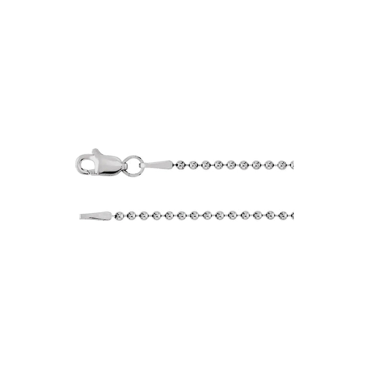 Hollow Bead Chain in Sterling Silver