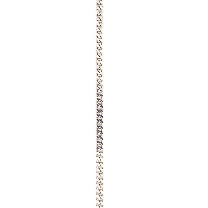 Sterling Silver Rhodium Plated Classic Curb Chain 3.00 mm