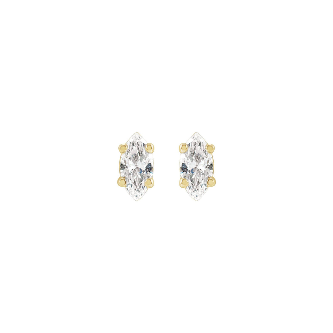14K Yellow 1/8 CTW Natural Diamond Earrings